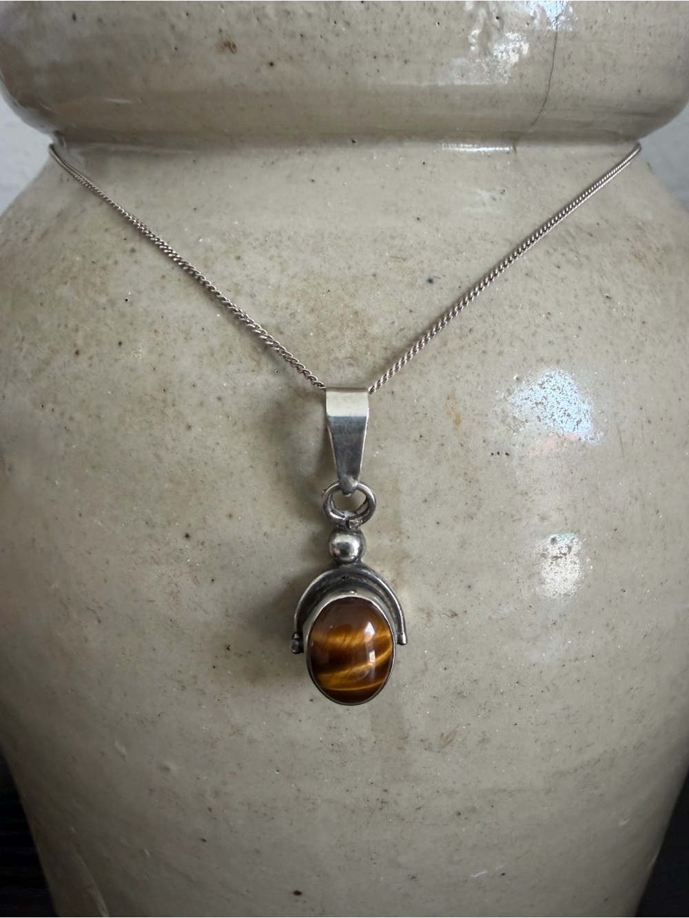 Sterling Silver Tiger's Eye Pendant